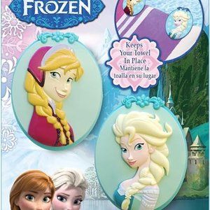 Lot of 2 packs of 2 Anna Elsa Boca beach clips Frozen to keep towel in place NEW